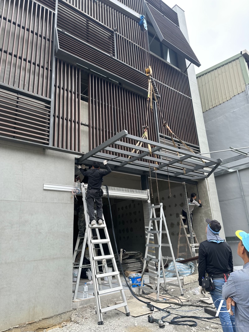 【福堂餅行】建築鐵件設計室外施工過程